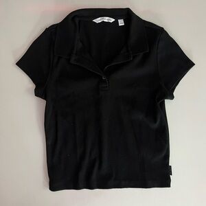 Calvin Klein Fitted Short Sleeve Collared Shirt